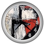 Abstract  Wall Clock (Silver)