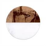 Abstract  Classic Marble Wood Coaster (Round) 