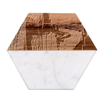 Abstract  Marble Wood Coaster (Hexagon) 
