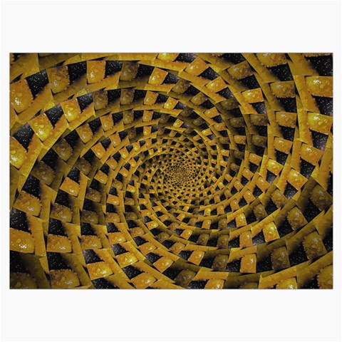 Spiral Symmetry Geometric Pattern Black Backgrond Roll Up Canvas Pencil Holder (M) from ZippyPress Front