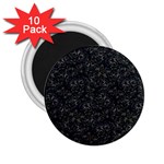 Midnight Blossom Elegance Black Backgrond 2.25  Magnets (10 pack) 