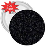 Midnight Blossom Elegance Black Backgrond 3  Buttons (100 pack) 