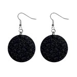 Midnight Blossom Elegance Black Backgrond Mini Button Earrings