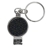 Midnight Blossom Elegance Black Backgrond Nail Clippers Key Chain