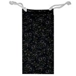 Midnight Blossom Elegance Black Backgrond Jewelry Bag