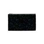 Midnight Blossom Elegance Black Backgrond Cosmetic Bag (Small)