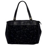 Midnight Blossom Elegance Black Backgrond Oversize Office Handbag