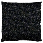 Midnight Blossom Elegance Black Backgrond Large Cushion Case (One Side)
