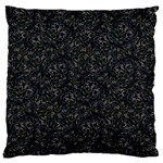 Midnight Blossom Elegance Black Backgrond Standard Premium Plush Fleece Cushion Case (One Side)