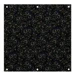 Midnight Blossom Elegance Black Backgrond Banner and Sign 4  x 4 