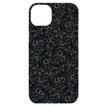 Midnight Blossom Elegance Black Backgrond iPhone 14 Plus Black UV Print Case