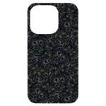 Midnight Blossom Elegance Black Backgrond iPhone 14 Pro Black UV Print Case