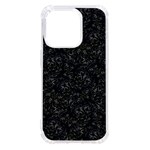 Midnight Blossom Elegance Black Backgrond iPhone 14 Pro TPU UV Print Case
