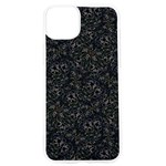 Midnight Blossom Elegance Black Backgrond iPhone 15 Pro TPU UV Print Case