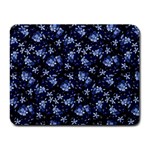Stylized Floral Intricate Pattern Design Black Backgrond Small Mousepad