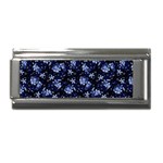 Stylized Floral Intricate Pattern Design Black Backgrond Superlink Italian Charm (9mm)