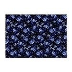 Stylized Floral Intricate Pattern Design Black Backgrond Sticker A4 (10 pack)