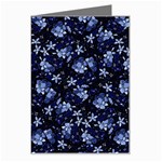 Stylized Floral Intricate Pattern Design Black Backgrond Greeting Card