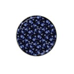 Stylized Floral Intricate Pattern Design Black Backgrond Hat Clip Ball Marker (4 pack)