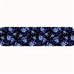Stylized Floral Intricate Pattern Design Black Backgrond Large Bar Mat