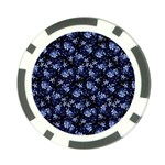 Stylized Floral Intricate Pattern Design Black Backgrond Poker Chip Card Guard (10 pack)