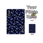 Stylized Floral Intricate Pattern Design Black Backgrond Playing Cards 54 Designs (Mini)