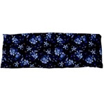 Stylized Floral Intricate Pattern Design Black Backgrond Body Pillow Case (Dakimakura)