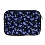 Stylized Floral Intricate Pattern Design Black Backgrond Apple MacBook Pro 17  Zipper Case