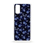 Stylized Floral Intricate Pattern Design Black Backgrond Samsung Galaxy S20 6.2 Inch TPU UV Case