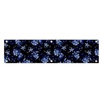 Stylized Floral Intricate Pattern Design Black Backgrond Banner and Sign 4  x 1 