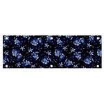 Stylized Floral Intricate Pattern Design Black Backgrond Banner and Sign 6  x 2 