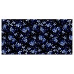 Stylized Floral Intricate Pattern Design Black Backgrond Banner and Sign 8  x 4 