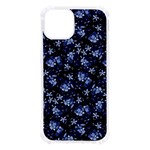 Stylized Floral Intricate Pattern Design Black Backgrond iPhone 13 TPU UV Print Case