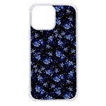 Stylized Floral Intricate Pattern Design Black Backgrond iPhone 13 Pro Max TPU UV Print Case