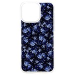 Stylized Floral Intricate Pattern Design Black Backgrond iPhone 15 Plus TPU UV Print Case