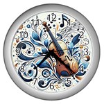 Cello Wall Clock (Silver)
