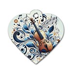 Cello Dog Tag Heart (One Side)