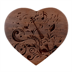 Cello Heart Wood Jewelry Box